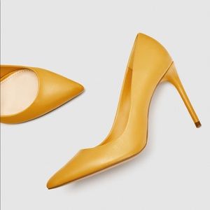 Zara Yellow High heels shoes